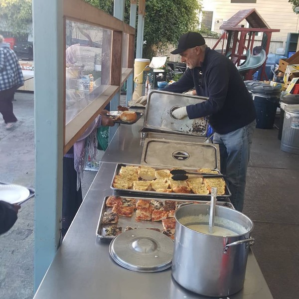 Steve from Vnage Faith Church joins us for service and serving.